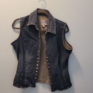 Live a Little Light Blue Denim Vest